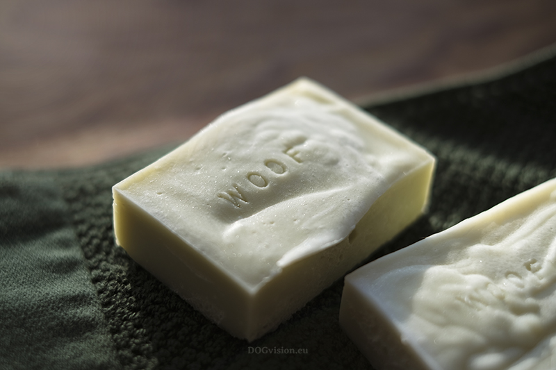 Homemade dog shampoo bar with olive oil, www.DOGvision.eu