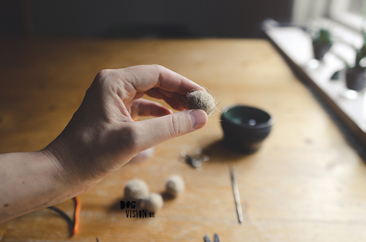 Felting dog hair, keyring | www.DOGvision.eu