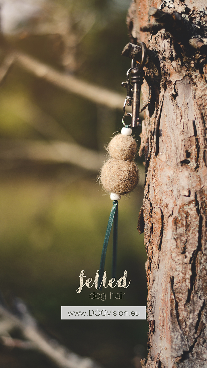 Felting dog hair, keyring | www.DOGvision.eu