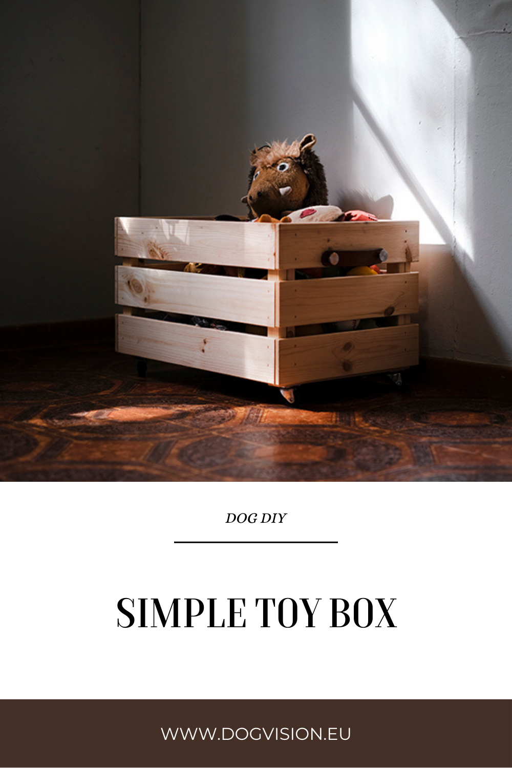 Diy wooden dog toy box online