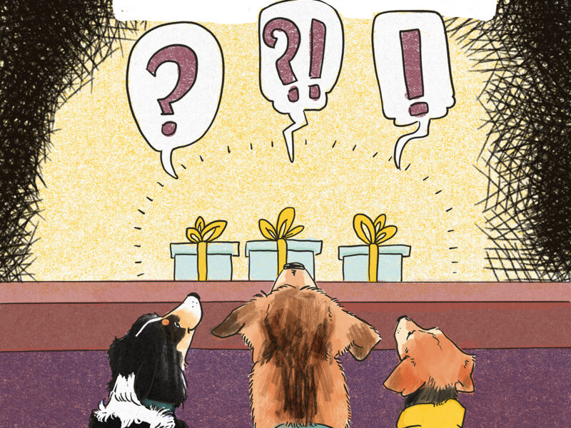 Tractive smart tracker with GPS, dog illustration, www.DOGvision.eu