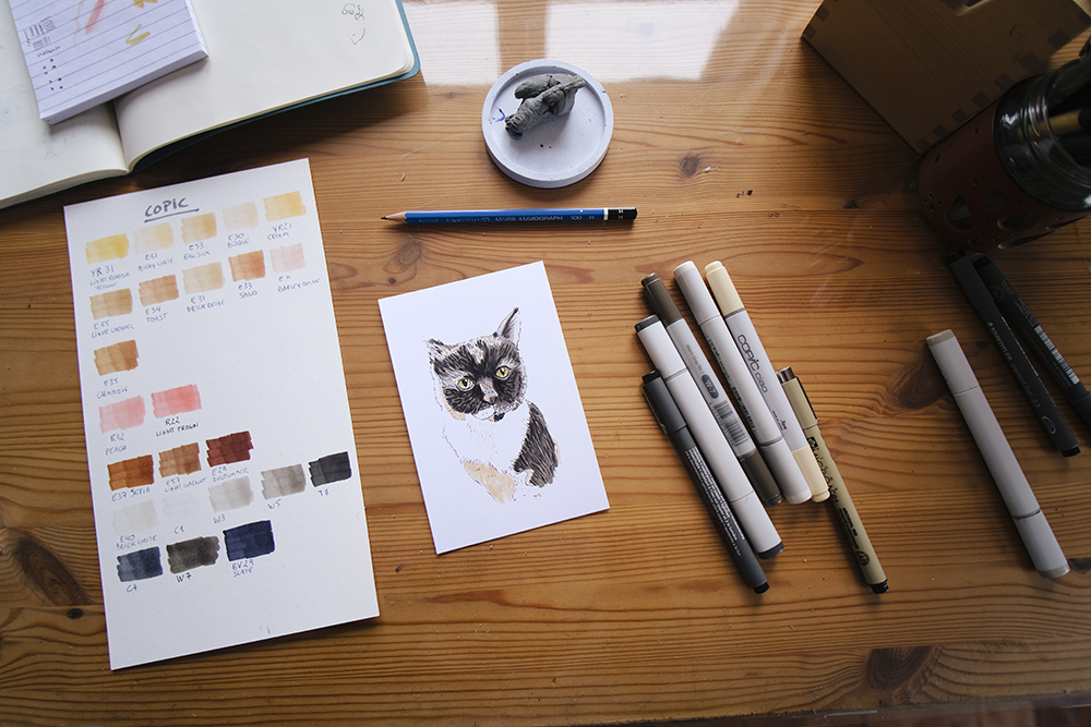 Drawing at the studio, www.DOGvision.eu