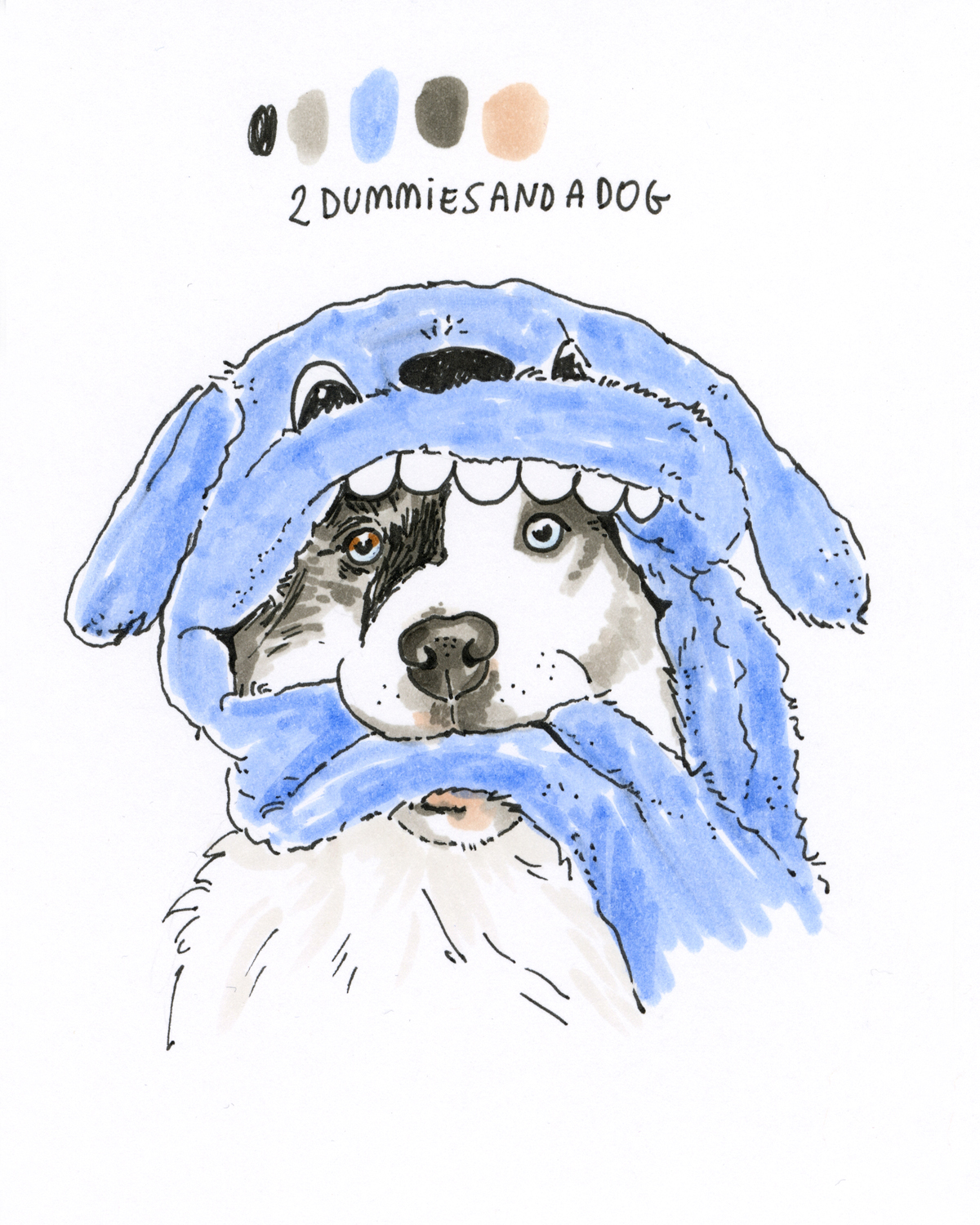daily dog portrait drawings, dog illustrations, dogs of Instagram, dog community, www.DOGvision.eu