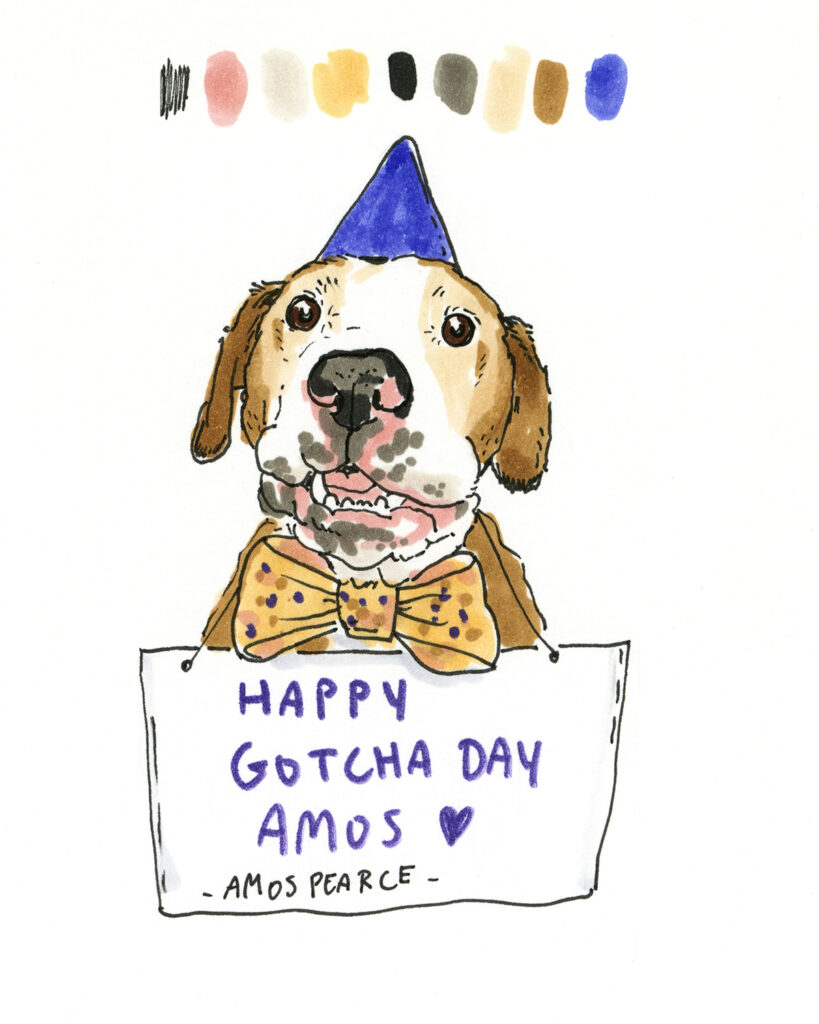 100 days of dog drawings, creative challenge, www.DOGvision.eu