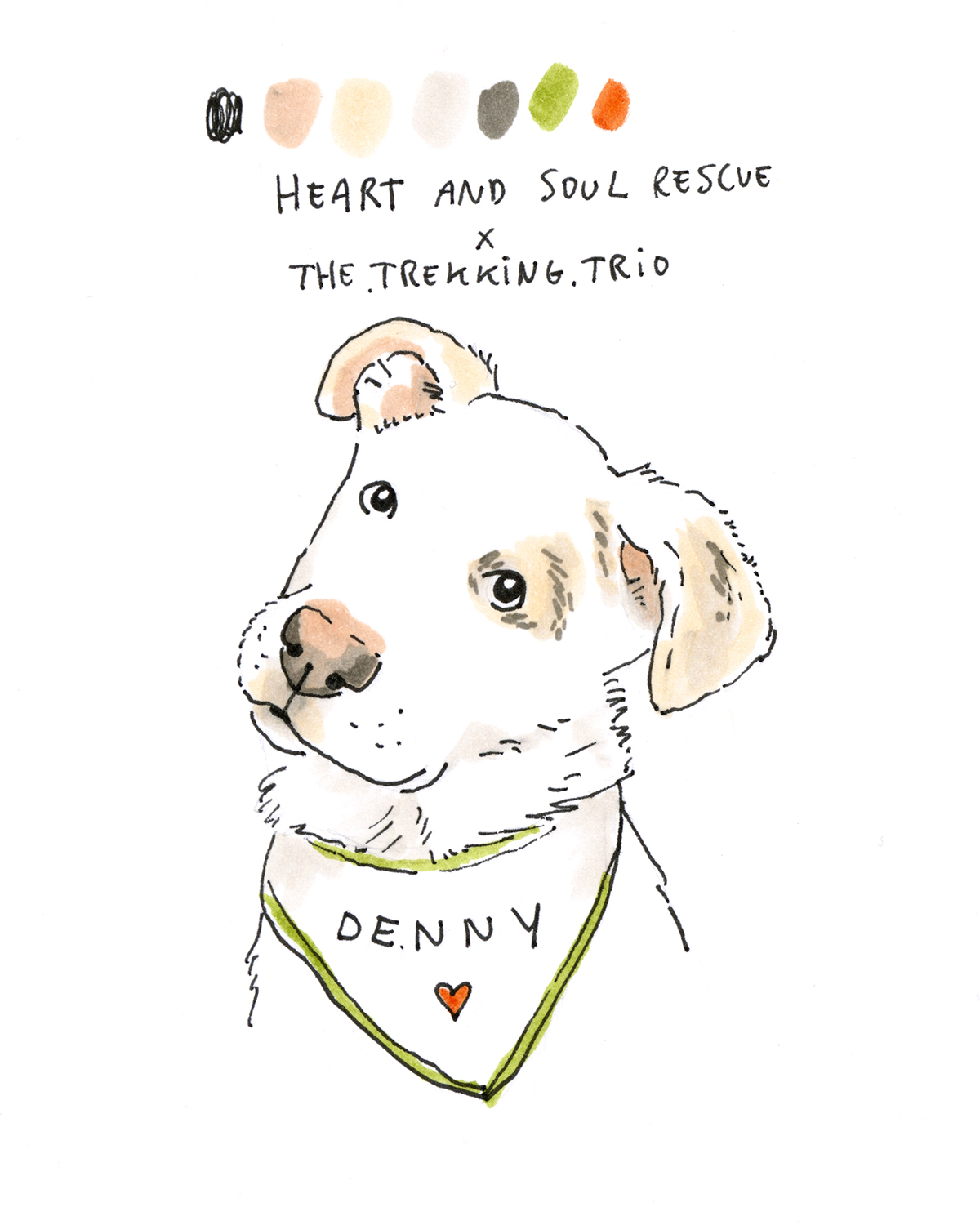 100 day project, drawing one dog a day, dog illustration, www.DOGvision.eu