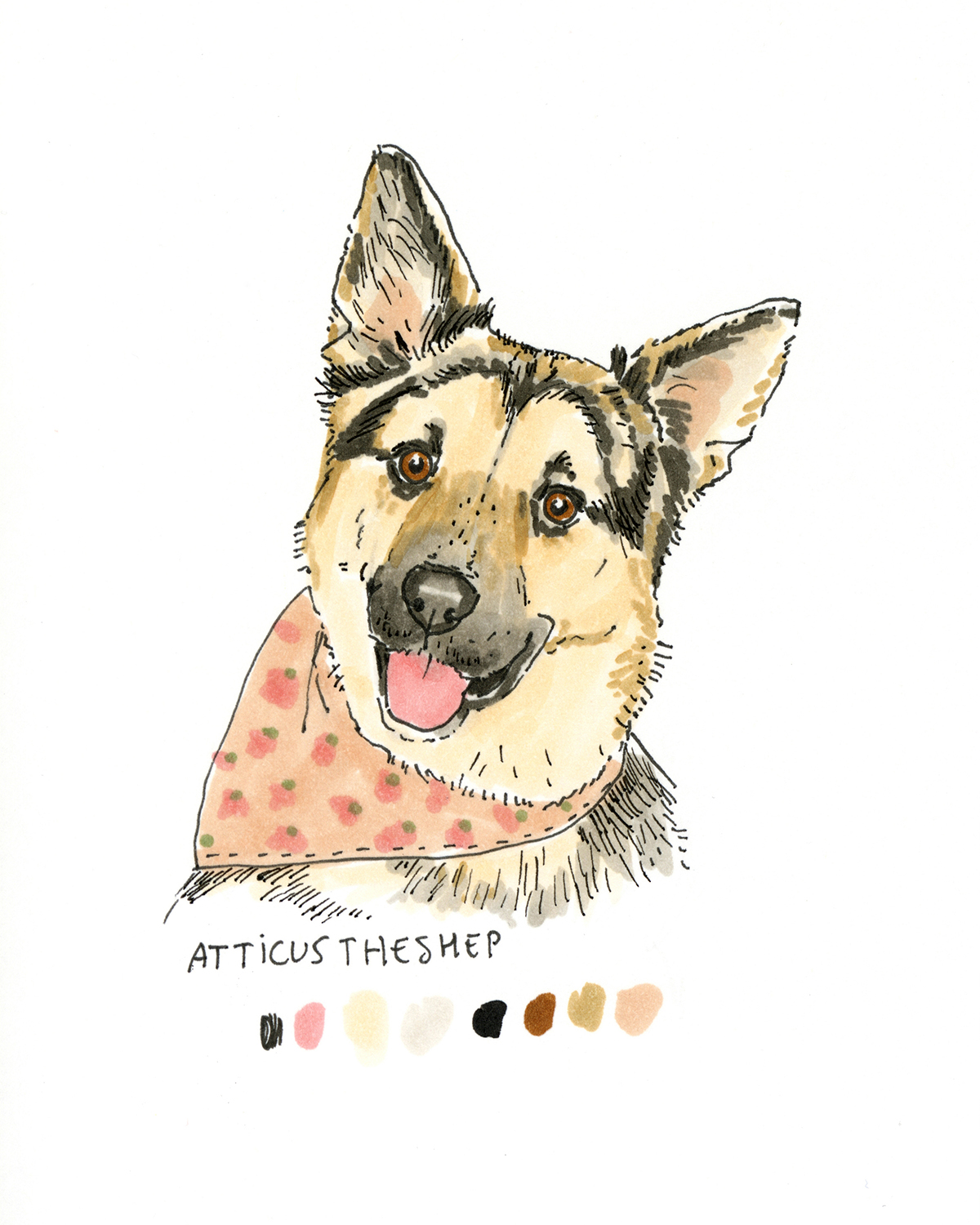DOGvision 100 day dog drawing challenge, the 100 day projects, dog illustration, www.DOGvision.eu