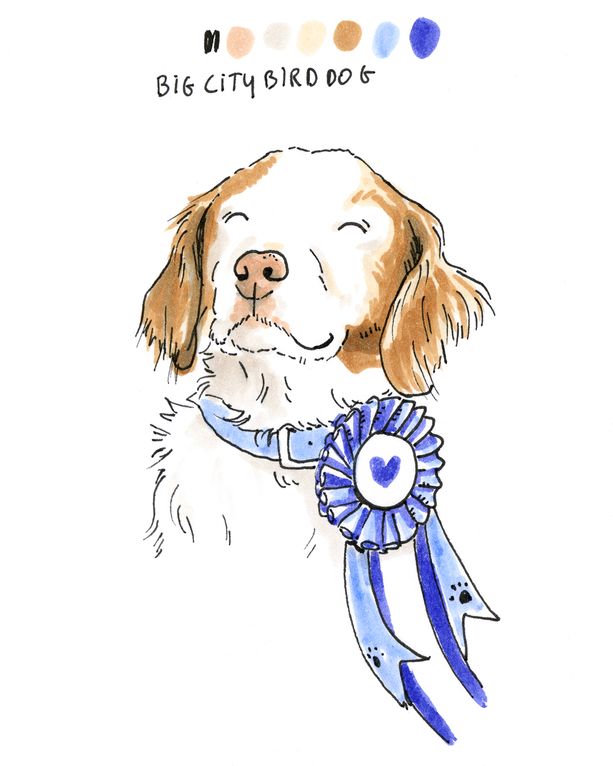 100 day project, drawing one dog a day, dog illustration, www.DOGvision.eu