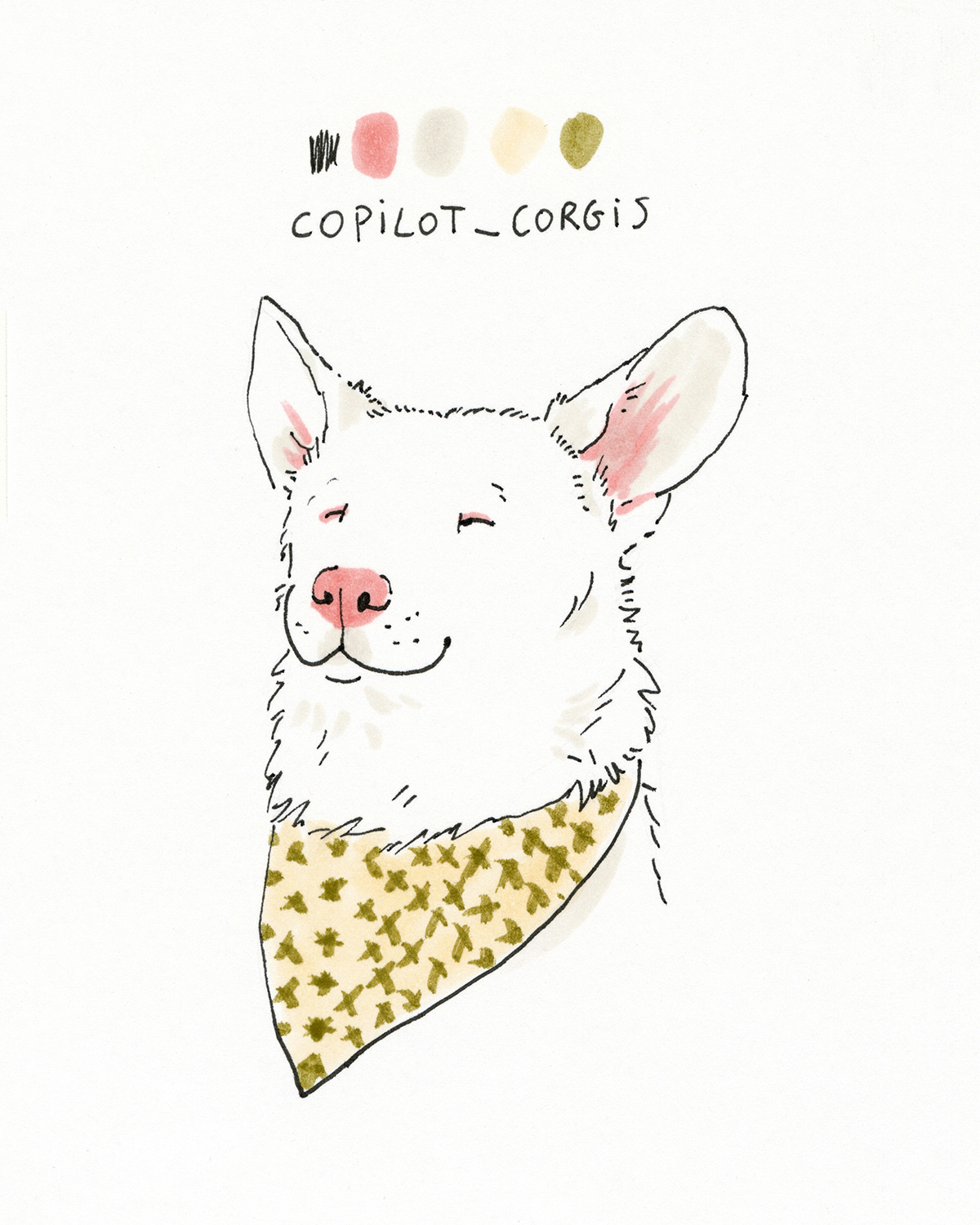 100 day creative challenge, drawing dog portraits from Instagram. www.DOGvision.eu