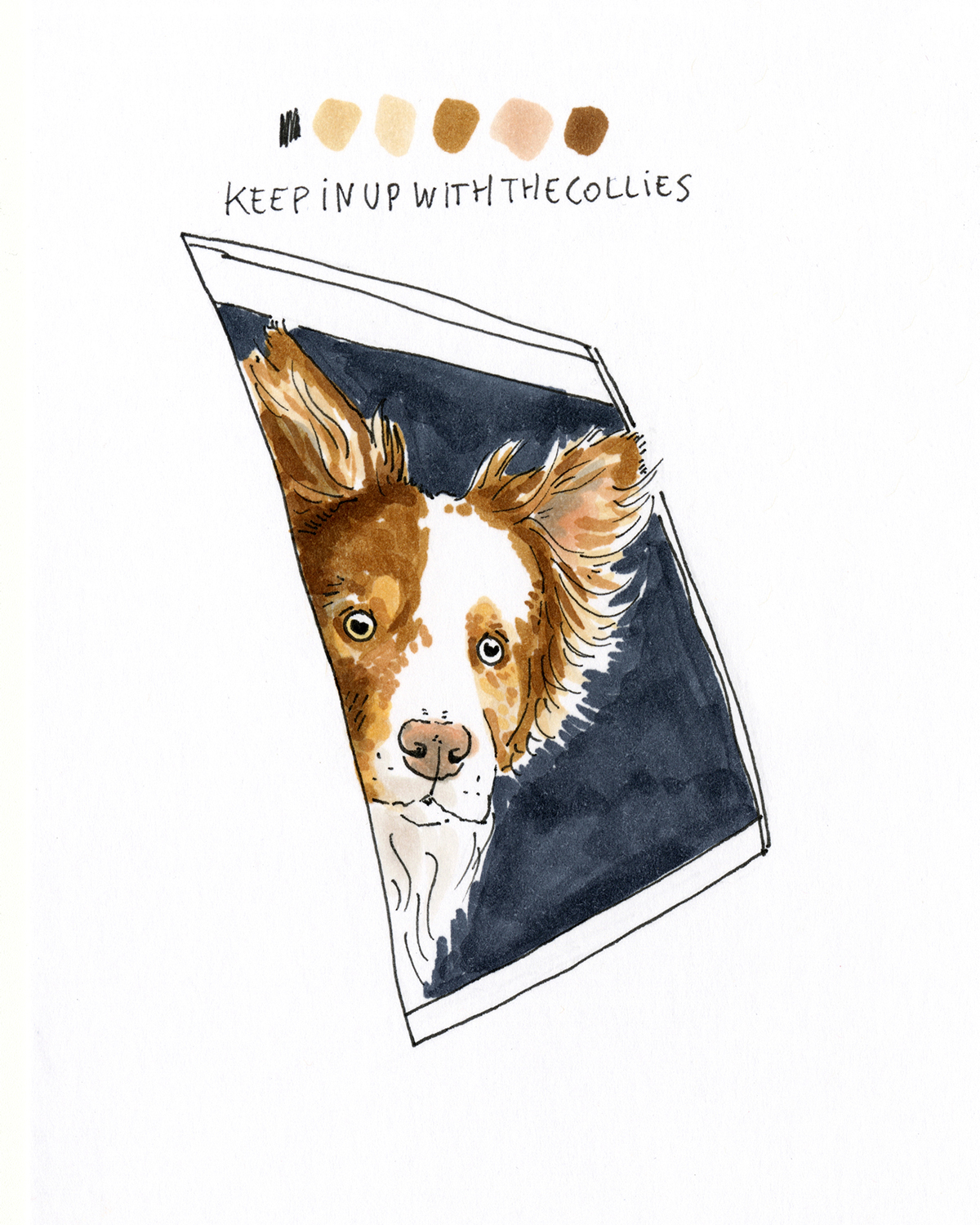 100 days of drawing dogs, creative challenge, www.DOGvision.eu