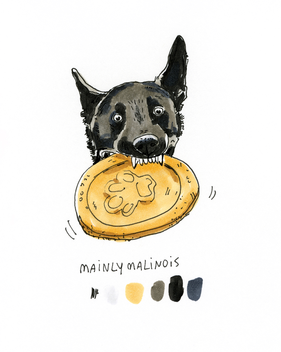 100 days of drawing dogs, creative challenge, www.DOGvision.eu