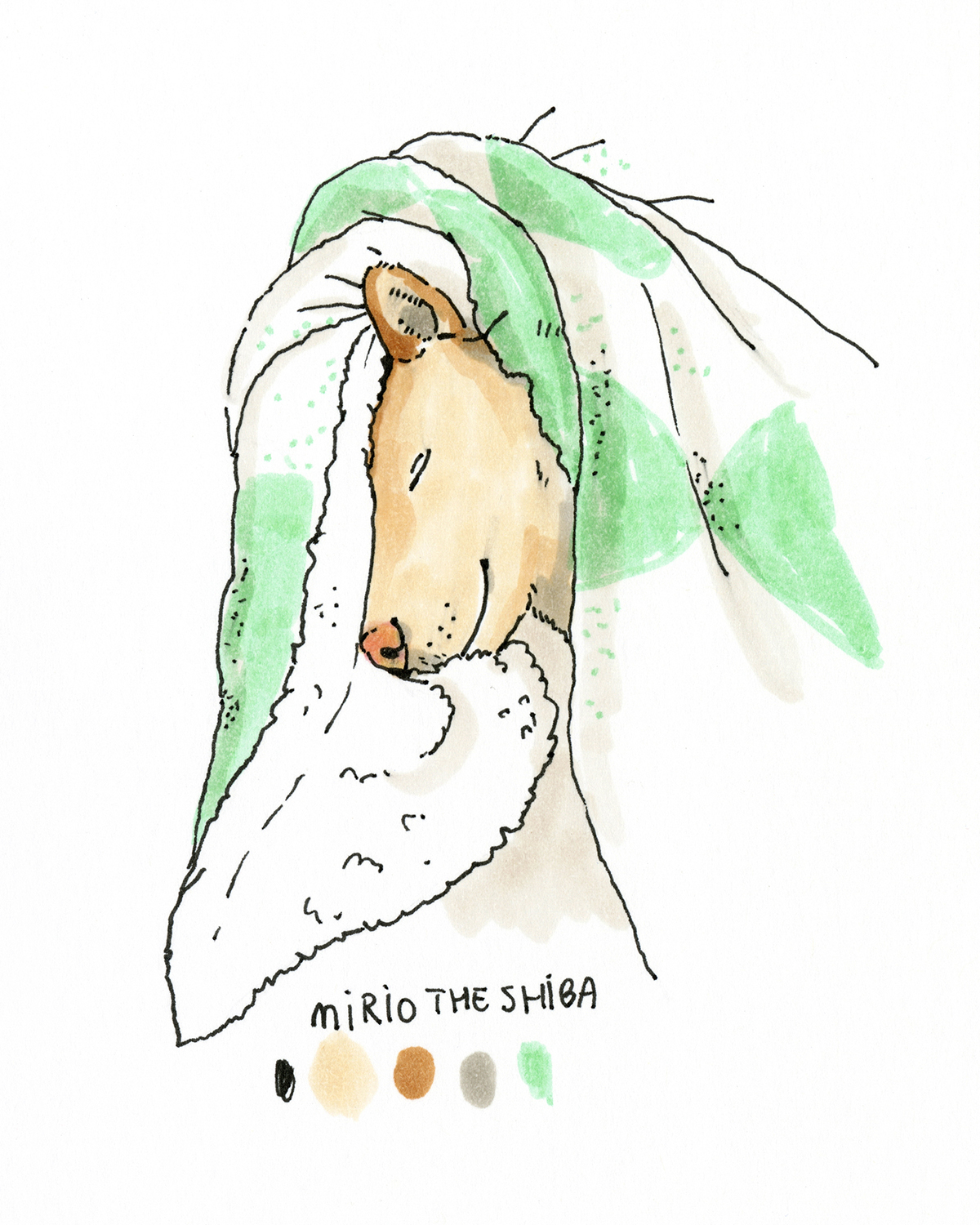 DOGvision 100 day dog drawing challenge, the 100 day projects, dog illustration, www.DOGvision.eu