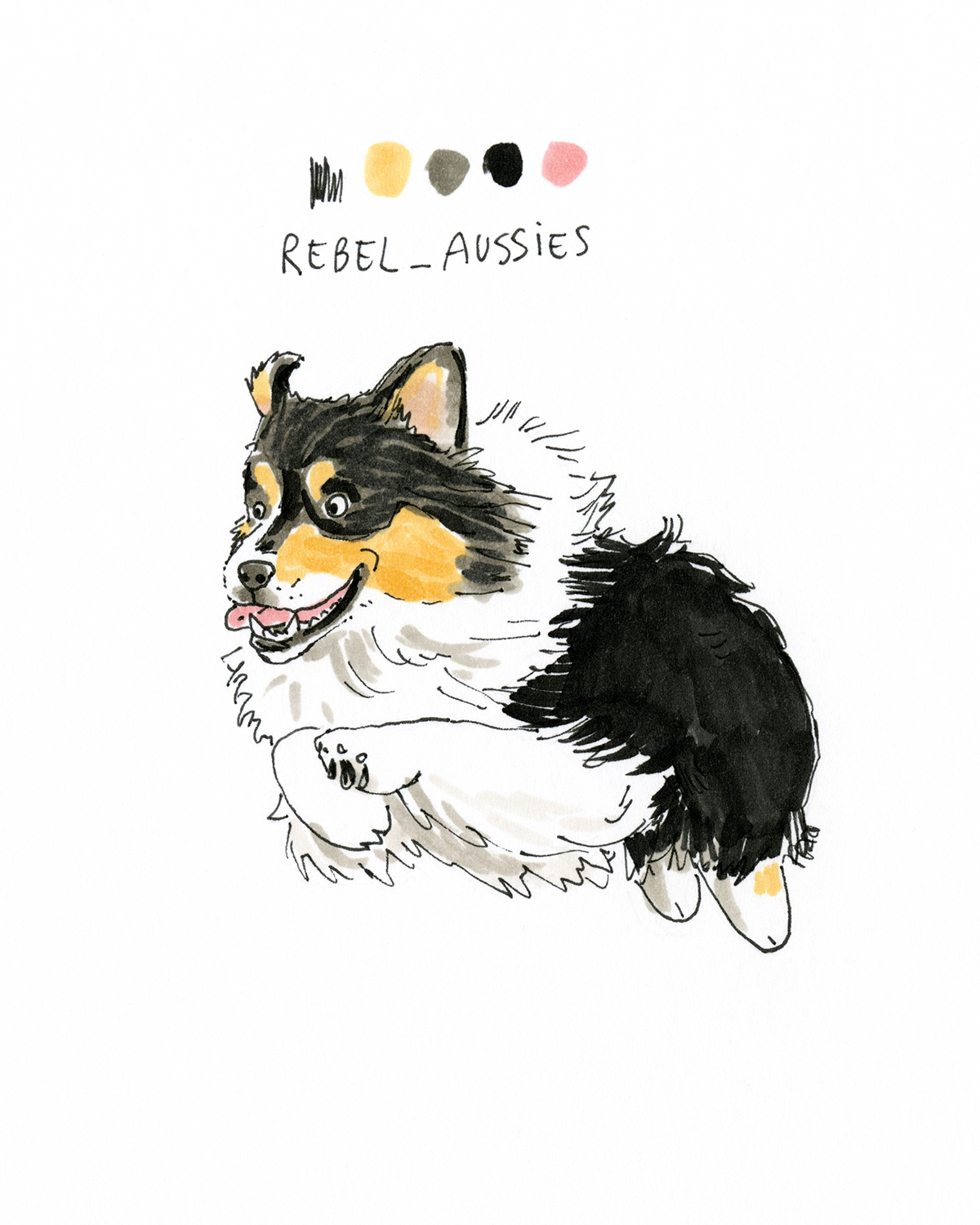 DOGvision 100 day dog drawing challenge, the 100 day projects, dog illustration, www.DOGvision.eu