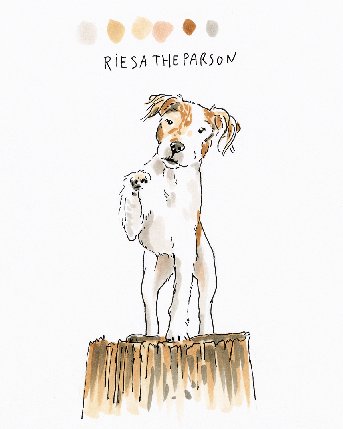 #the100dayproject, drawing challenge, drawing dog illustrations from the dogs of Instagram community, www.DOGvision.eu