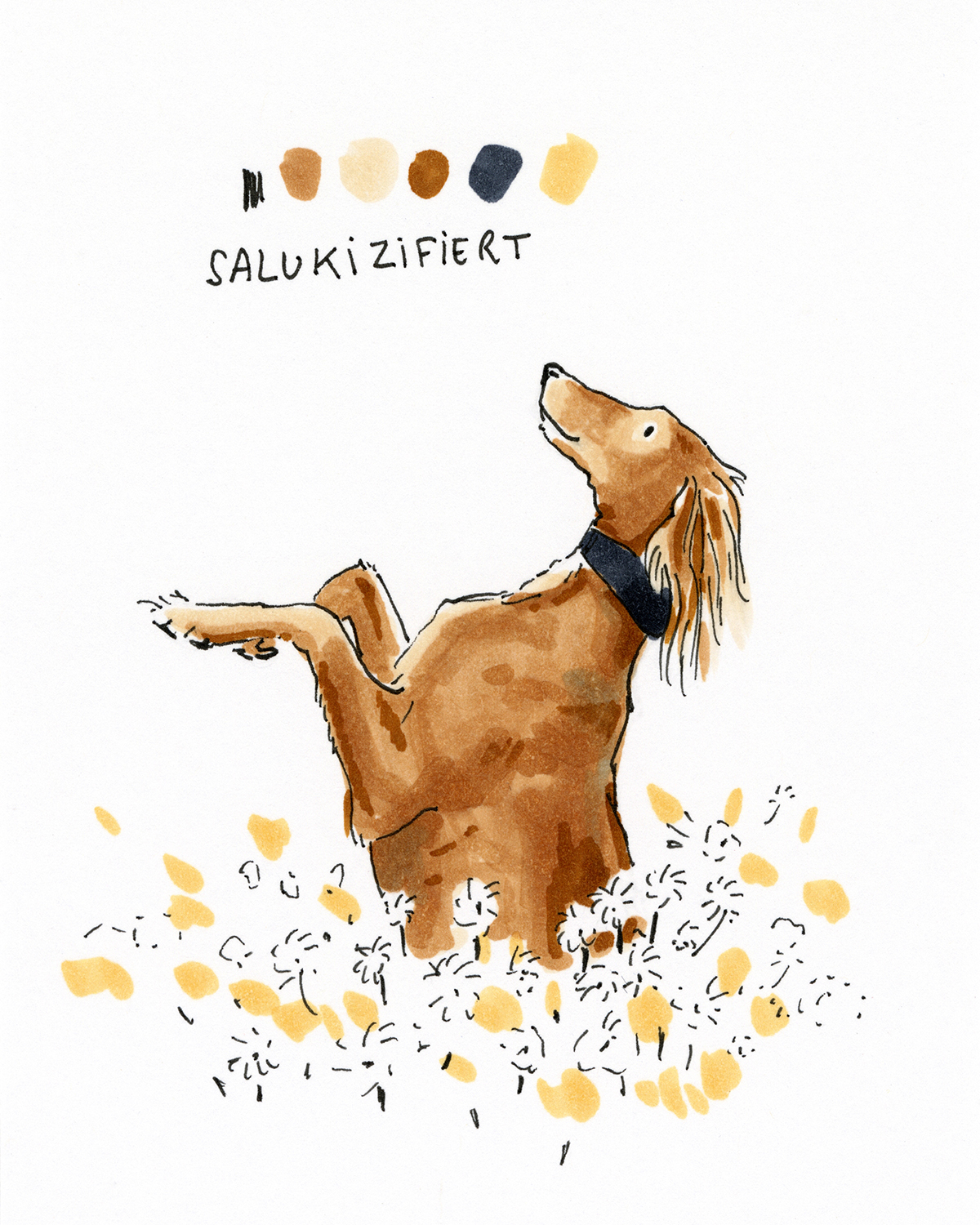 DOGvision 100 day dog drawing challenge, the 100 day projects, dog illustration, www.DOGvision.eu
