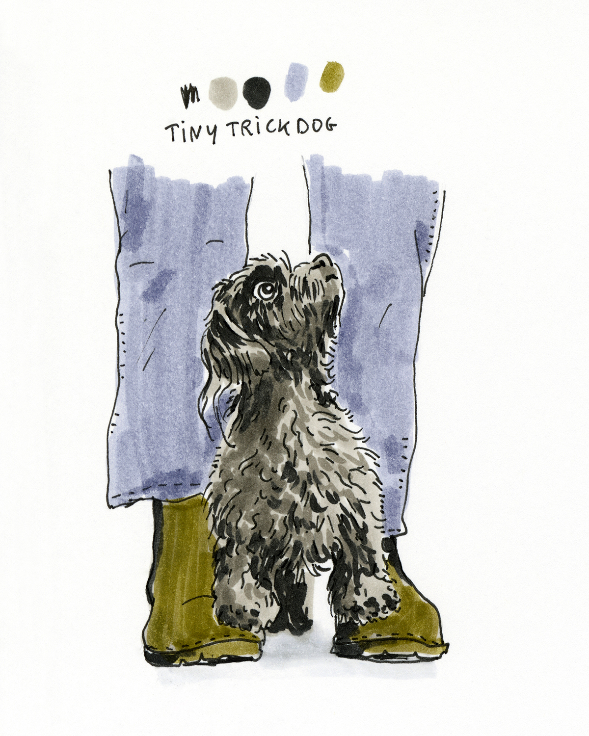 100 day creative challenge, drawing dog portraits from Instagram. www.DOGvision.eu