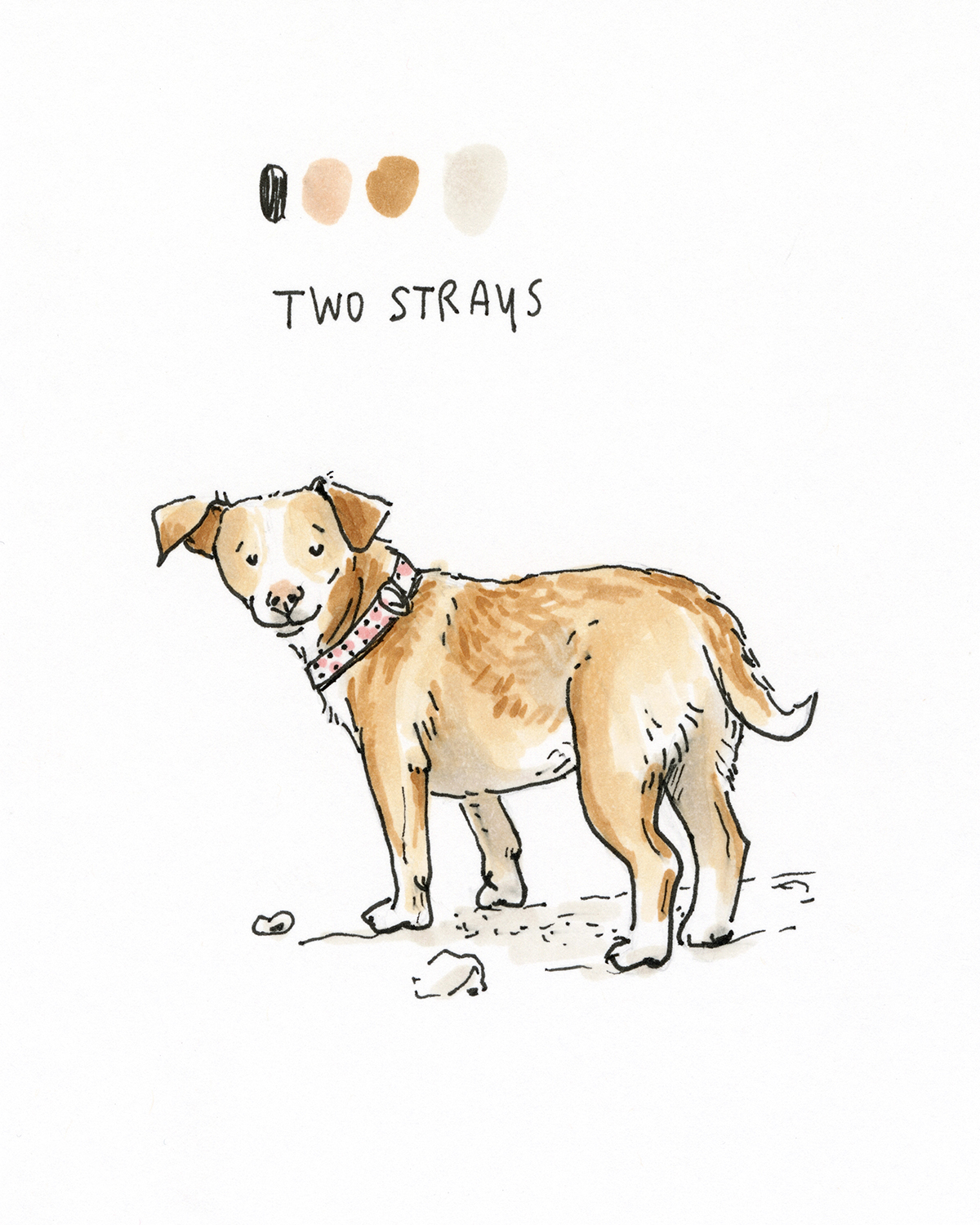 100 days of dog drawings, creative chalenge, www.DOGvision.eu
