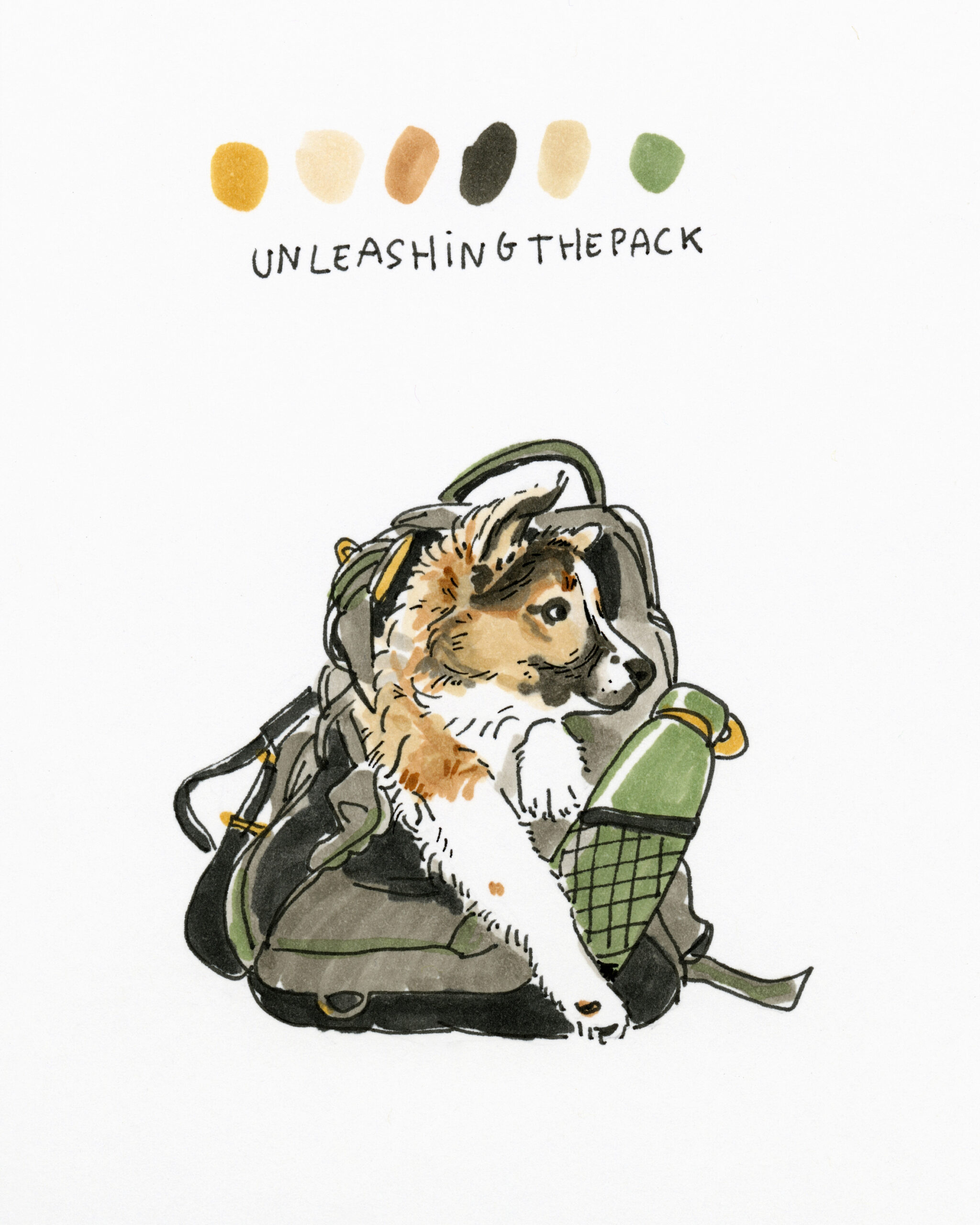 #the100dayproject, drawing challenge, drawing dog illustrations from the dogs of Instagram community, www.DOGvision.eu
